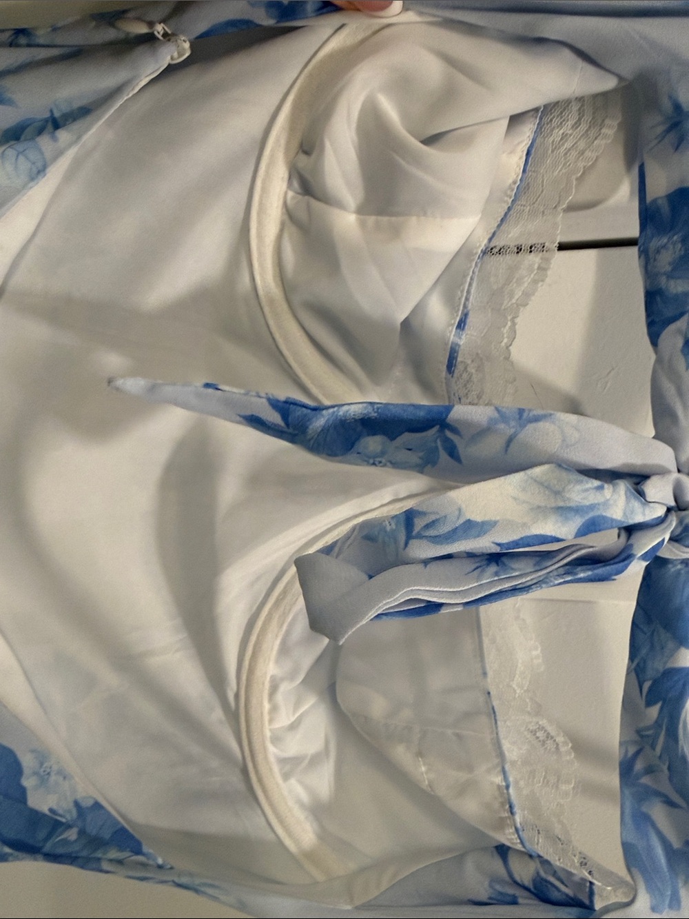 Princess Polly Light Blue and White Floral Maxi Slip Dress - Picture 6 of 9